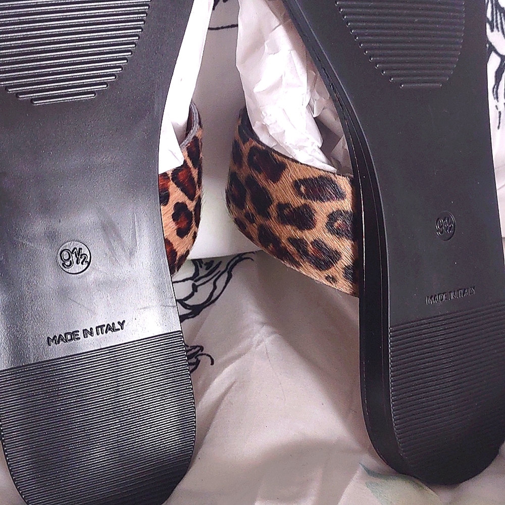 KENNETH COLE PALM SANDALS *NATURAL CALF-HAIR - Picture 9 of 17